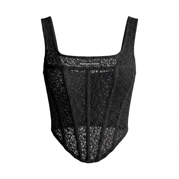 Lace Vest 02 in Black